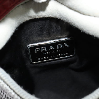 Prada Sport Zip Shoulder Bag Cotton, SILVER, COTTON, Shoulder bag