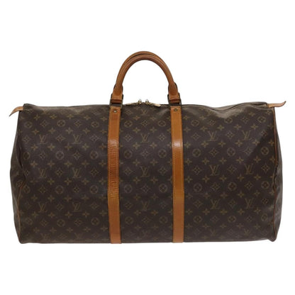 Louis Vuitton Keepall Bag Monogram Canvas, BROWN, CANVAS, Travel bag