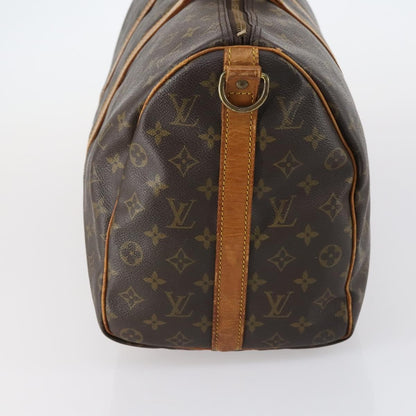 Louis Vuitton Keepall Bag Monogram Canvas, BROWN, CANVAS, Travel bag