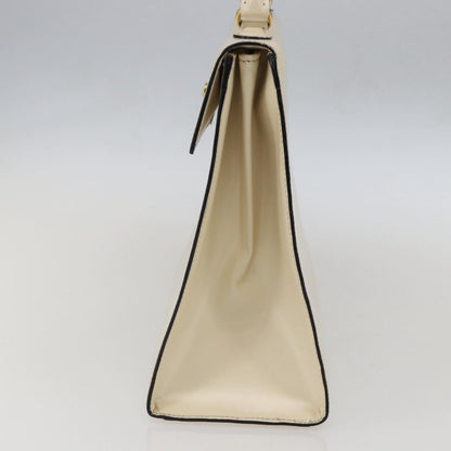 Celine Vintage Logo Top Handle Bag Leather, WHITE, LEATHER, Handbag