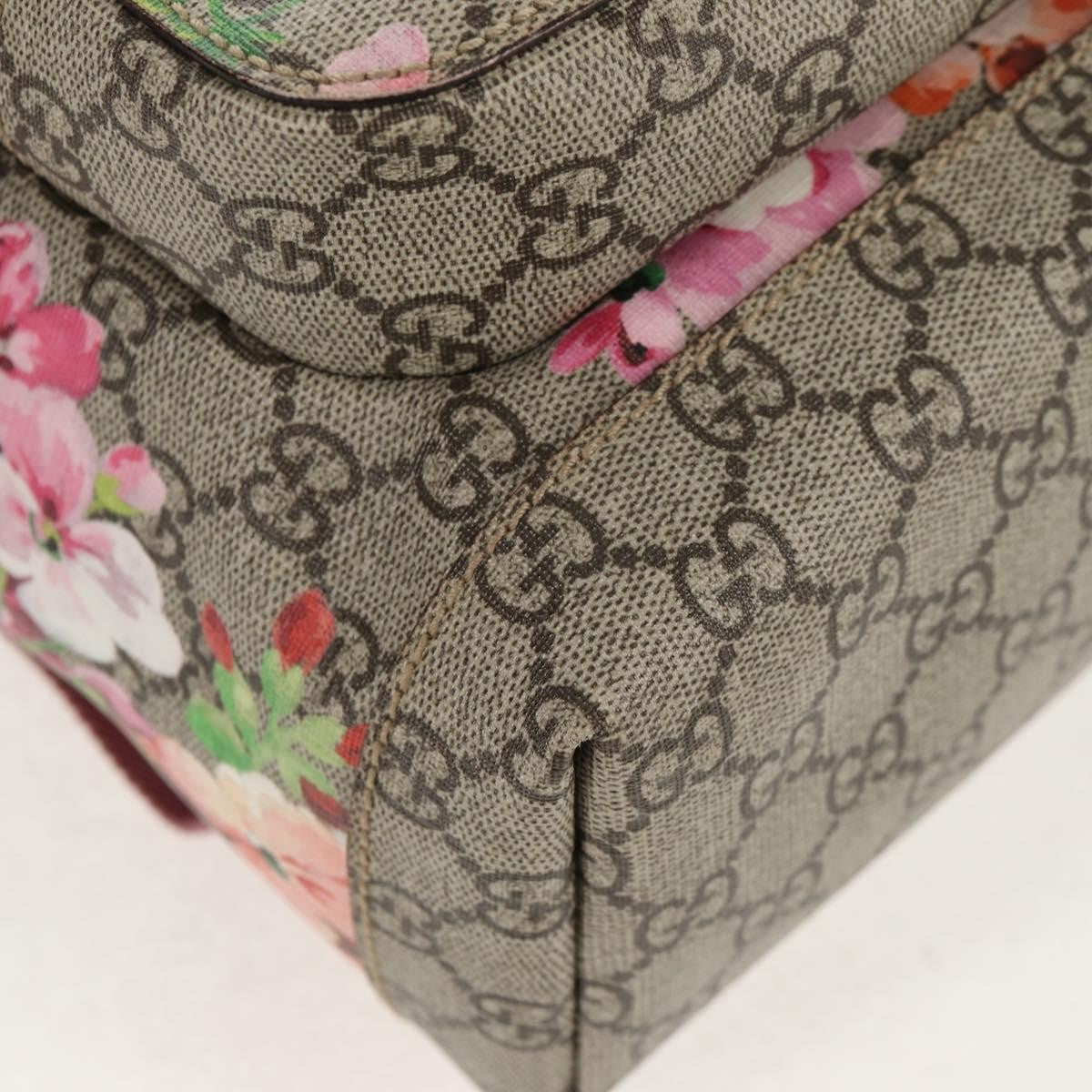 Gucci Buckle Backpack Blooms Print GG Coated Canvas, BEIGE, CANVAS, Backpack