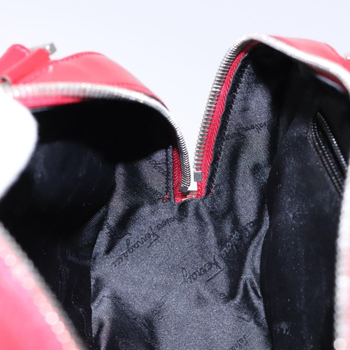 Salvatore Ferragamo Gancini Shoulder Bag Leather, RED, LEATHER, Shoulder bag