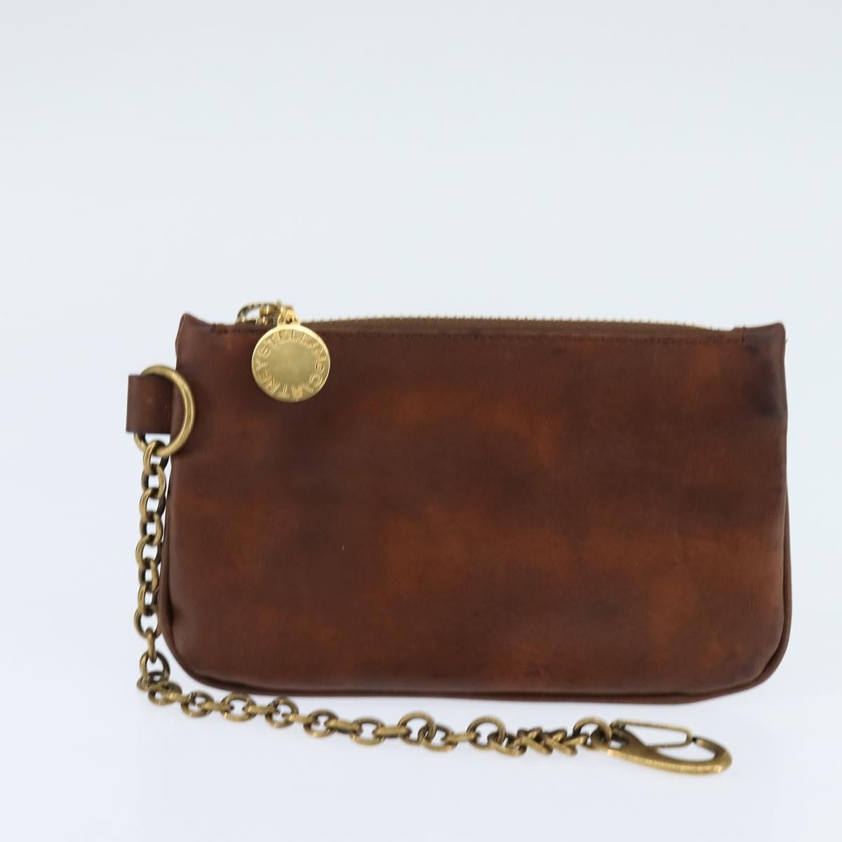 Stella McCartney Flap Shoulder Bag Polyester, BROWN, POLYESTER, Shoulder bag