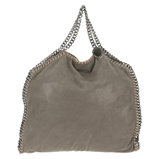 Stella McCartney Falabella Fold Over Bag Faux Leather, GRAY, POLYESTER, Shoulder bag