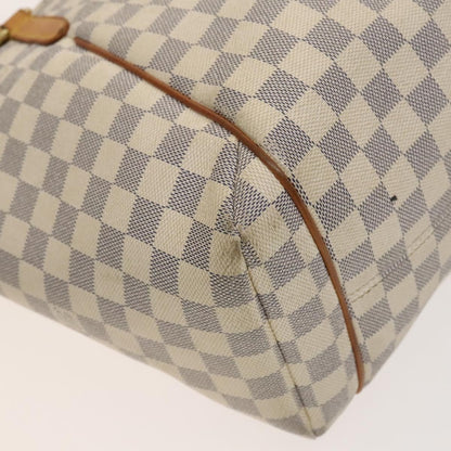 Louis Vuitton Totally Handbag Damier azur, WHITE, CANVAS, Tote bag