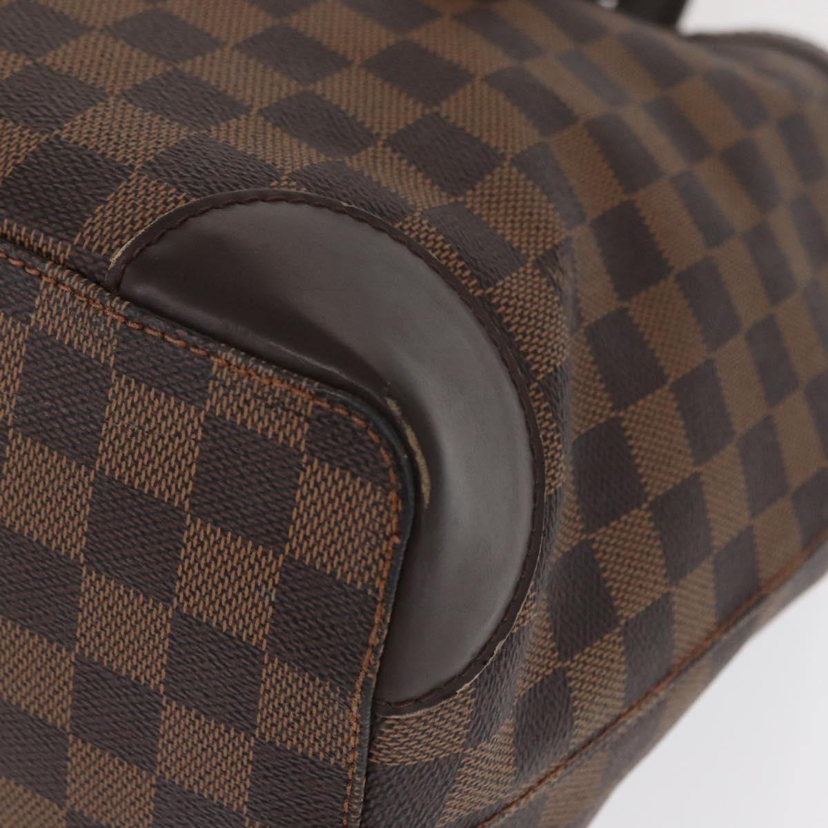 Louis Vuitton Hampstead Handbag Damier, BROWN, CANVAS, Tote bag