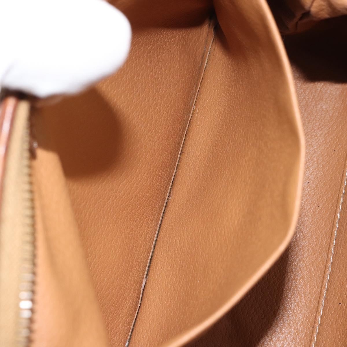 Celine Macadam Pochette Canvas and Leather, BROWN, CANVAS, Clutche & pouche