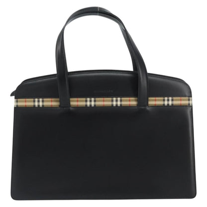 Burberry Vintage Handbag Leather, BLACK, LEATHER, Handbag