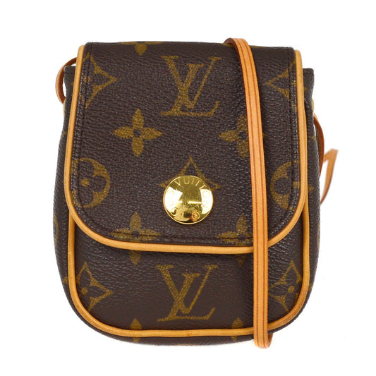 Louis Vuitton Cancun Pochette Monogram Canvas, BROWN, CANVAS, Clutche & pouche