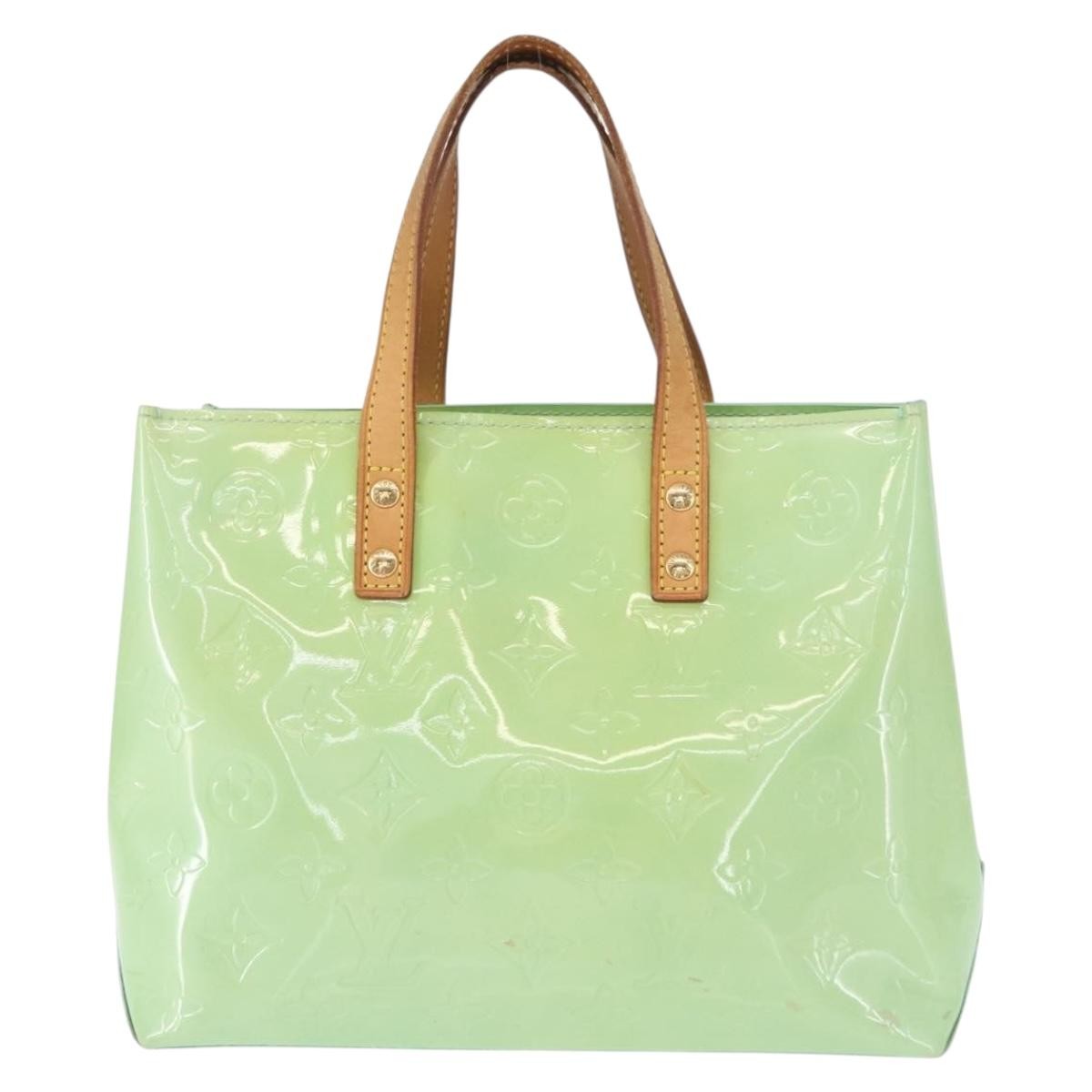 Louis Vuitton Reade Handbag Monogram Vernis, GREEN, PATENT_LEATHER, Tote bag