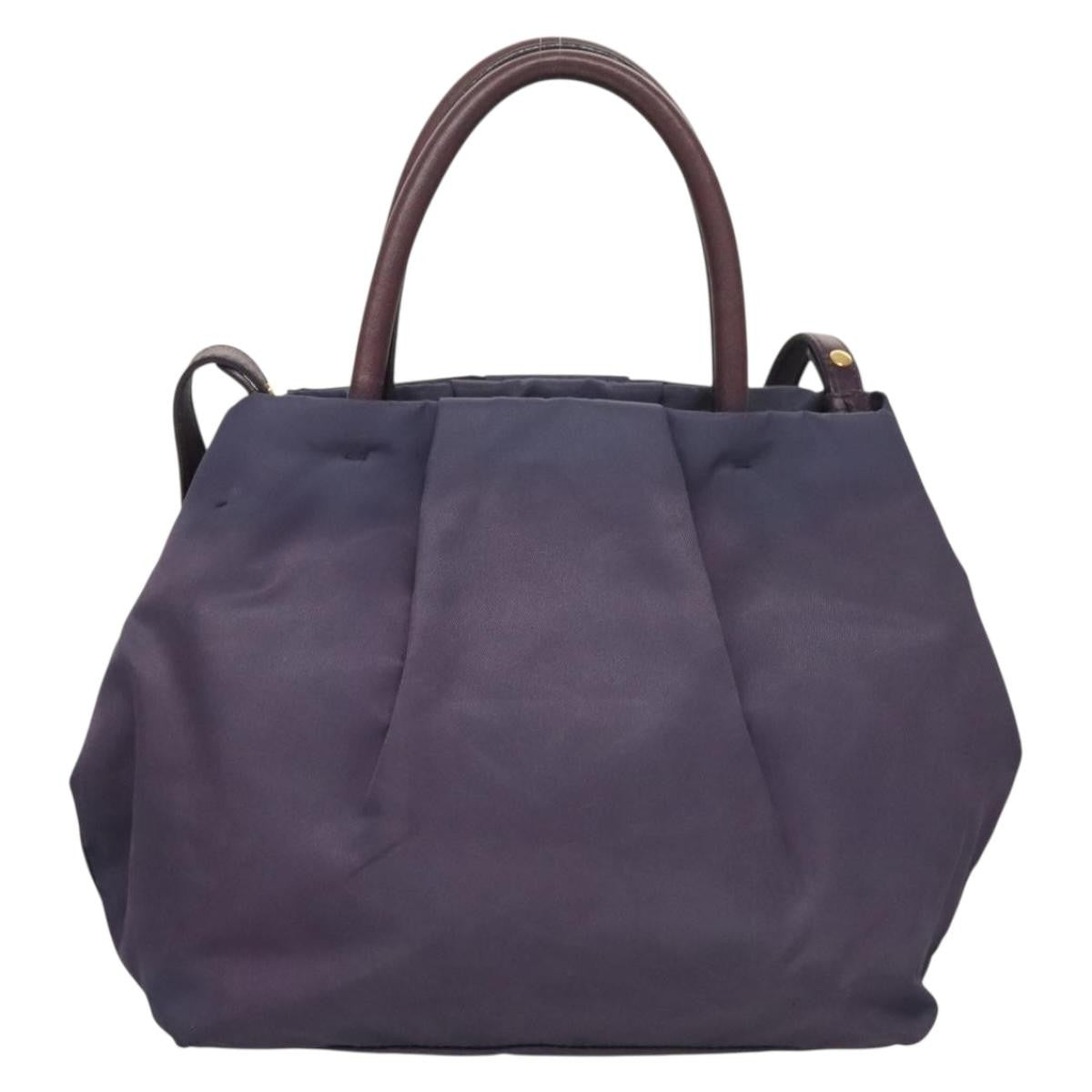Prada Bow Tote Tessuto, PURPLE, NYLON, Handbag