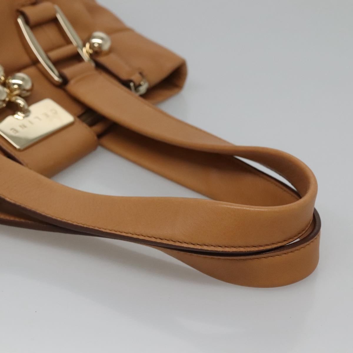 Celine Handbag Leather, BEIGE, LEATHER, Handbag