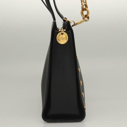 Versace Medusa Shoulder Bag Leather, BLACK, LEATHER, Shoulder bag