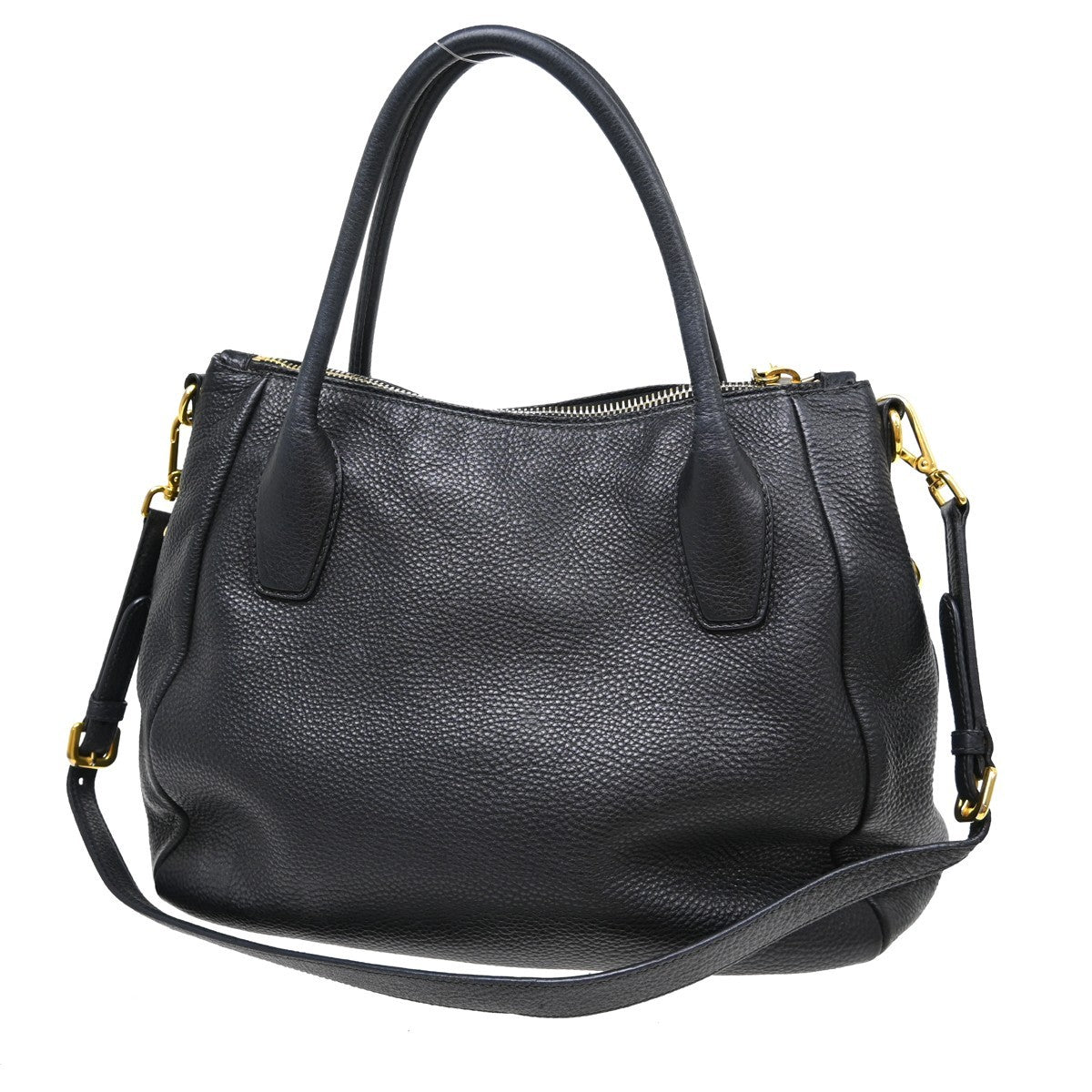 Prada Vintage Handbag Leather, Black, Leather, Handbag