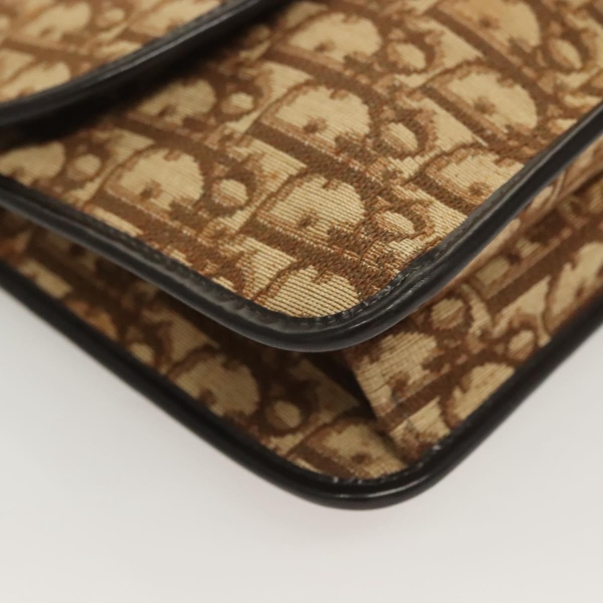 Christian Dior Vintage Trotter Shoulder Bag Canvas, BROWN, CANVAS, Shoulder bag