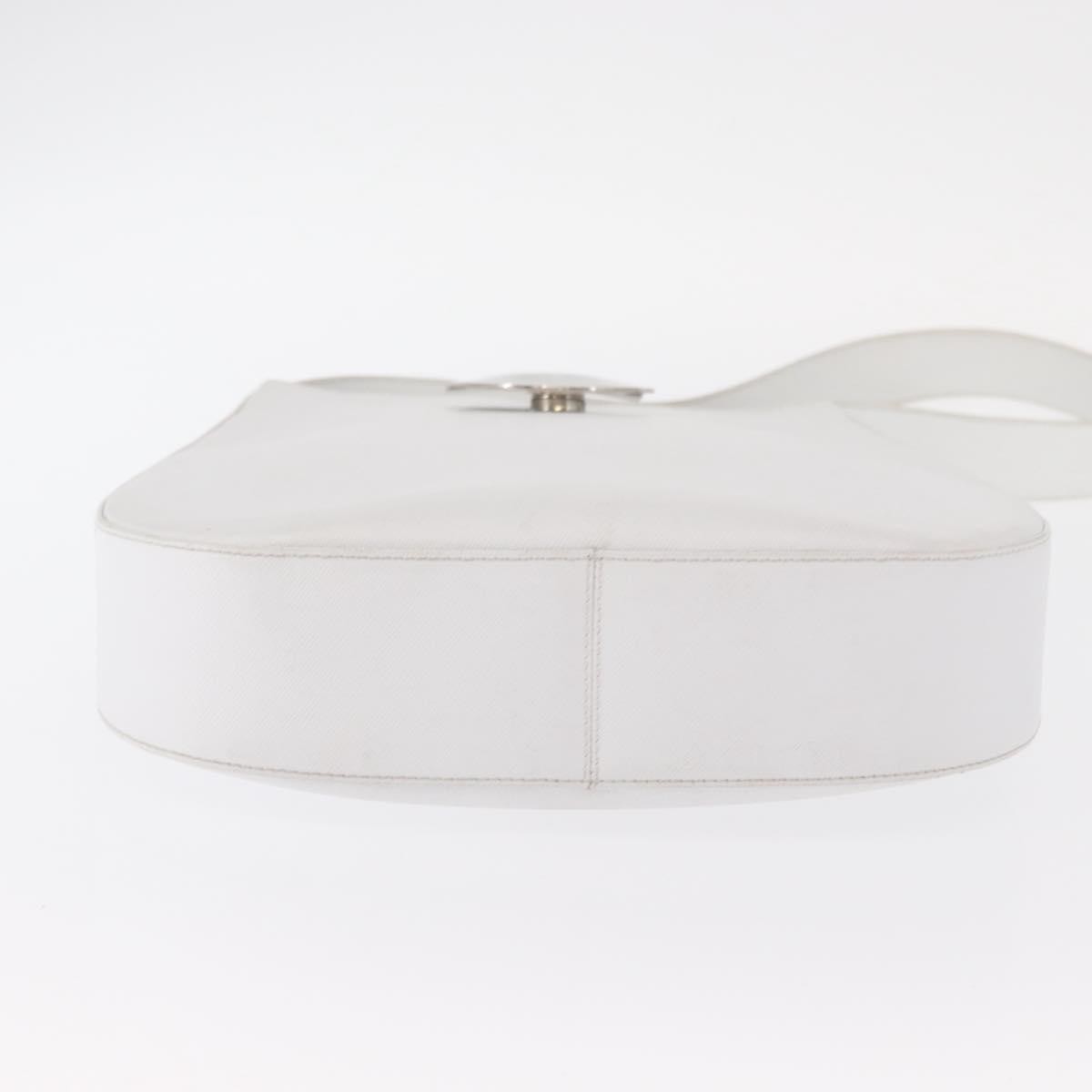 Salvatore Ferragamo Gancini Shoulder Bag Leather, WHITE, LEATHER, Shoulder bag