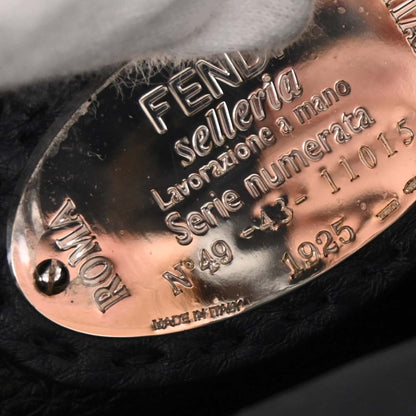 Fendi Monster Selleria Peekaboo Fit Bag Leather, NAVY, LEATHER, Tote bag