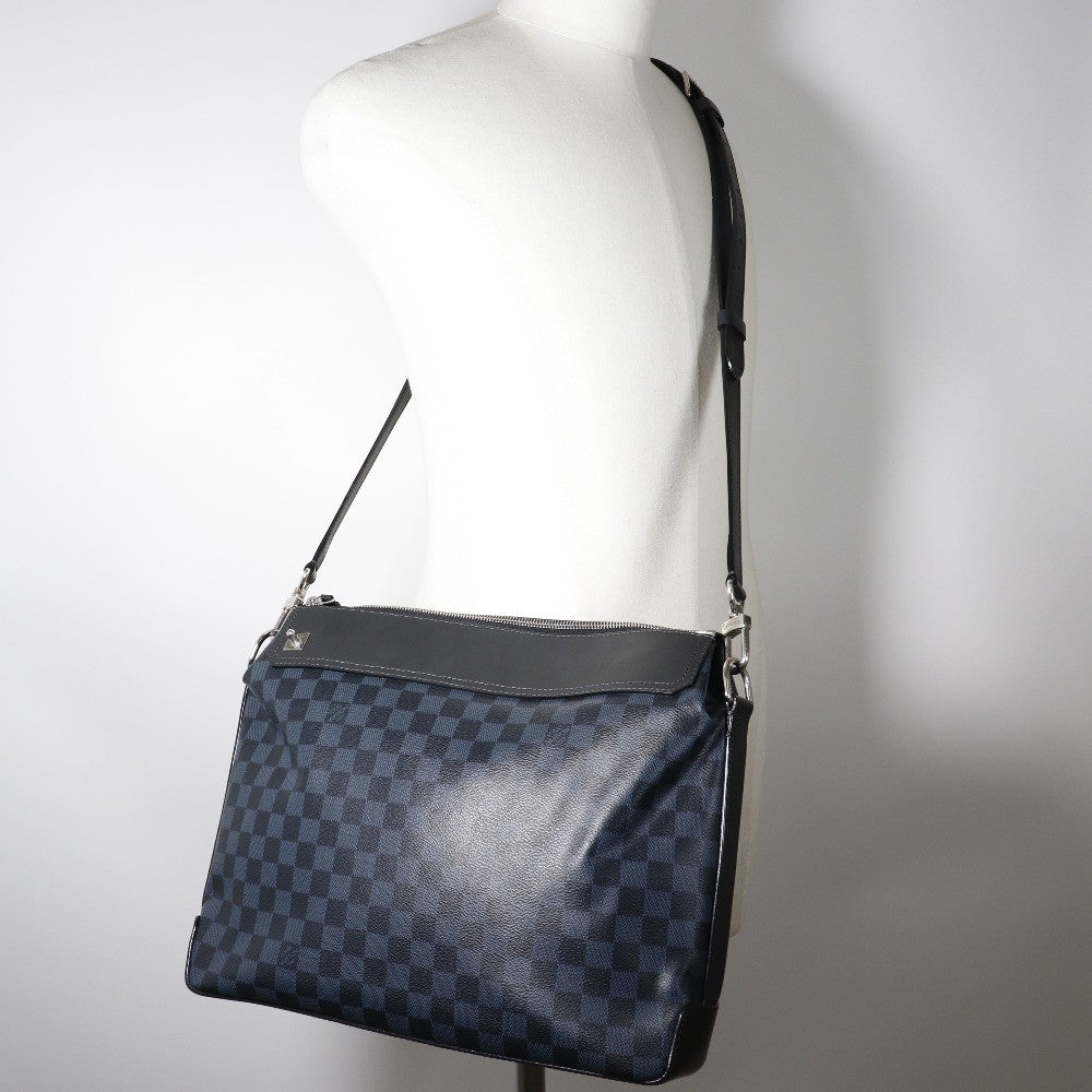 Louis Vuitton Greenwich Messenger Bag Damier Cobalt, BLACK, CANVAS, Shoulder bag