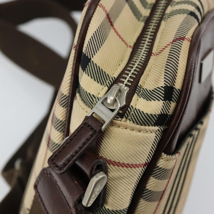 Burberry Zip Messenger Bag Nova check Canvas and Leather, BEIGE, CANVAS, Shoulder bag