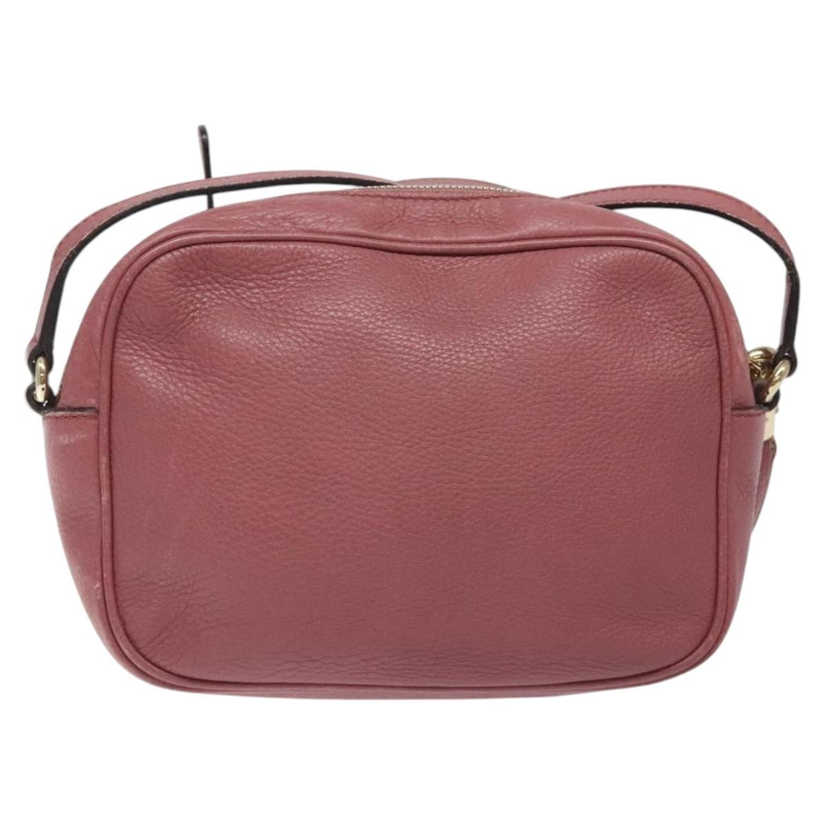 Gucci Soho Disco Crossbody Bag Leather, PINK, LEATHER, Shoulder bag