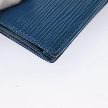 Louis Vuitton Porte Monnaie Boite Epi Leather, BLUE, LEATHER, Wallets
