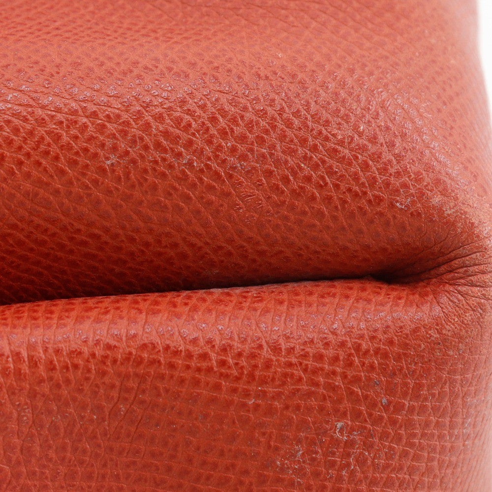 Hermes Vespa Pouch Leather, ORANGE, LEATHER, Clutche & pouche