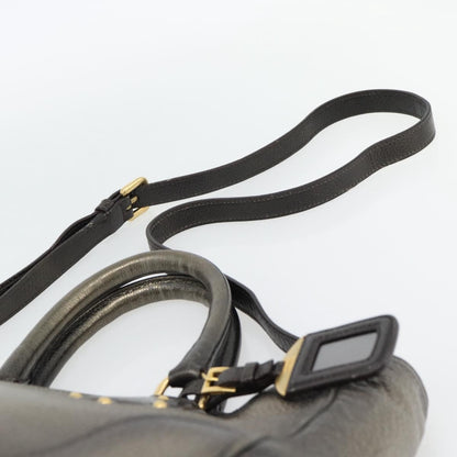 Prada Braided Handle Open Tote Vitello Daino, Gold, Leather, Tote Bag