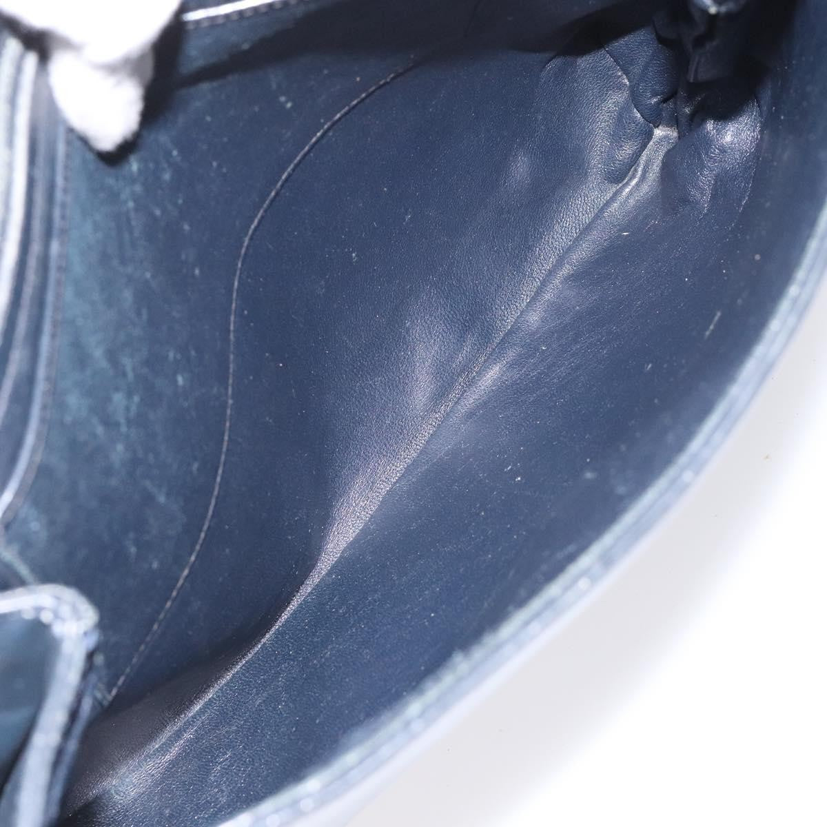 Gucci Vintage Shoulder Bag Leather, NAVY, LEATHER, Shoulder bag