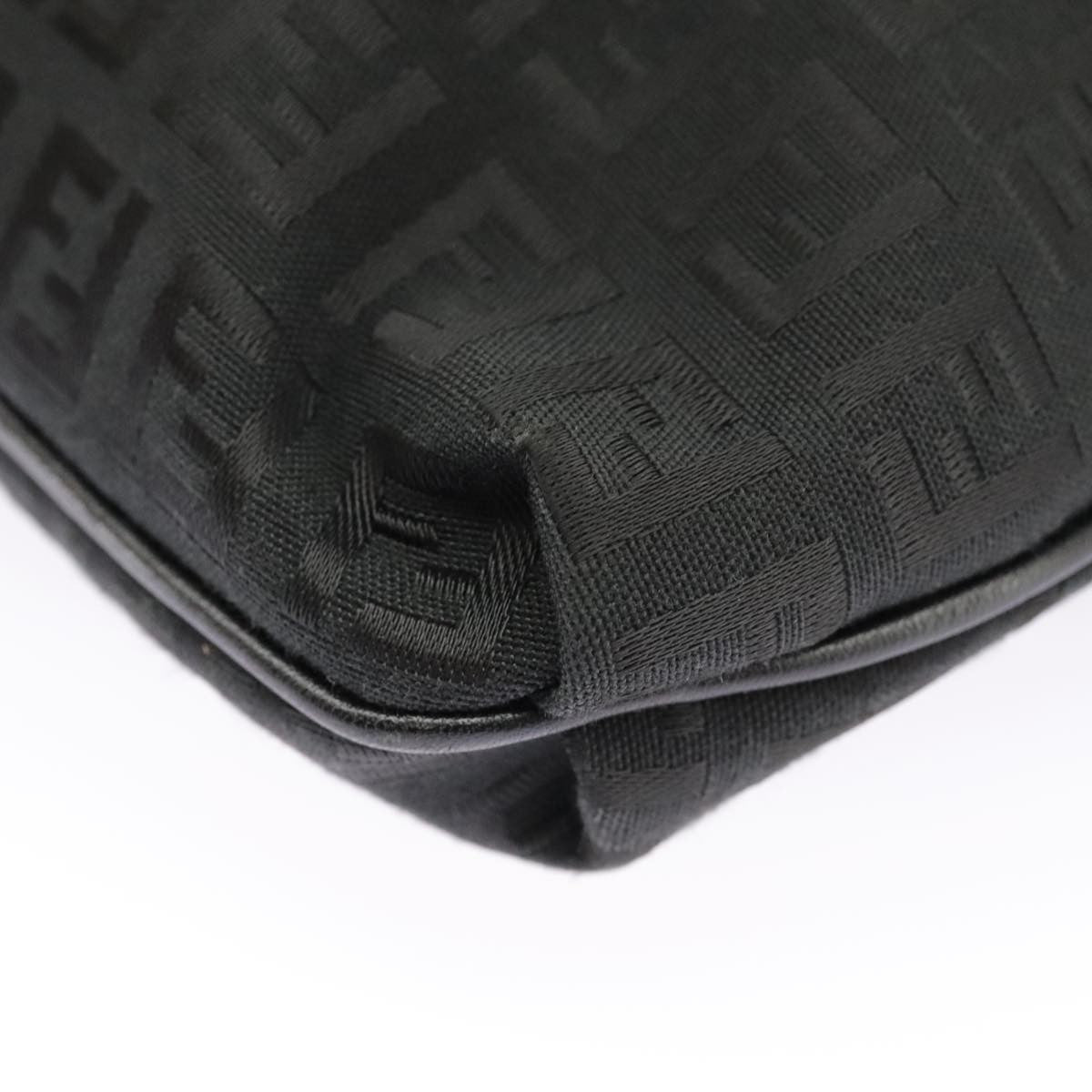 Fendi Mamma Baguette Shoulder Bag Canvas, BLACK, CANVAS, Shoulder bag