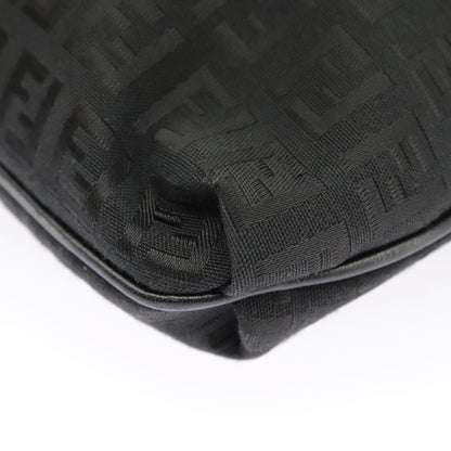 Fendi Mamma Baguette Shoulder Bag Canvas, BLACK, CANVAS, Shoulder bag