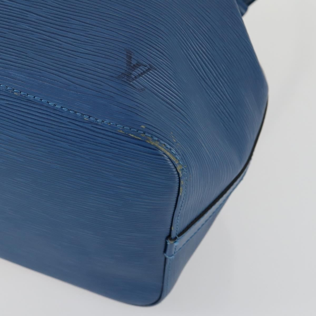 Louis Vuitton Petit Noe Handbag Epi Leather, BLUE, LEATHER, Shoulder bag
