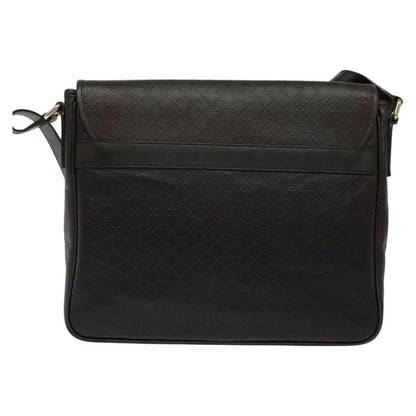 Gucci Lux Flap Messenger Bag Diamante Leather, BROWN, LEATHER, Crossbody bag