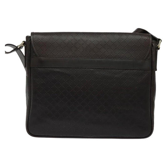 Gucci Lux Flap Messenger Bag Diamante Leather, BROWN, LEATHER, Crossbody bag