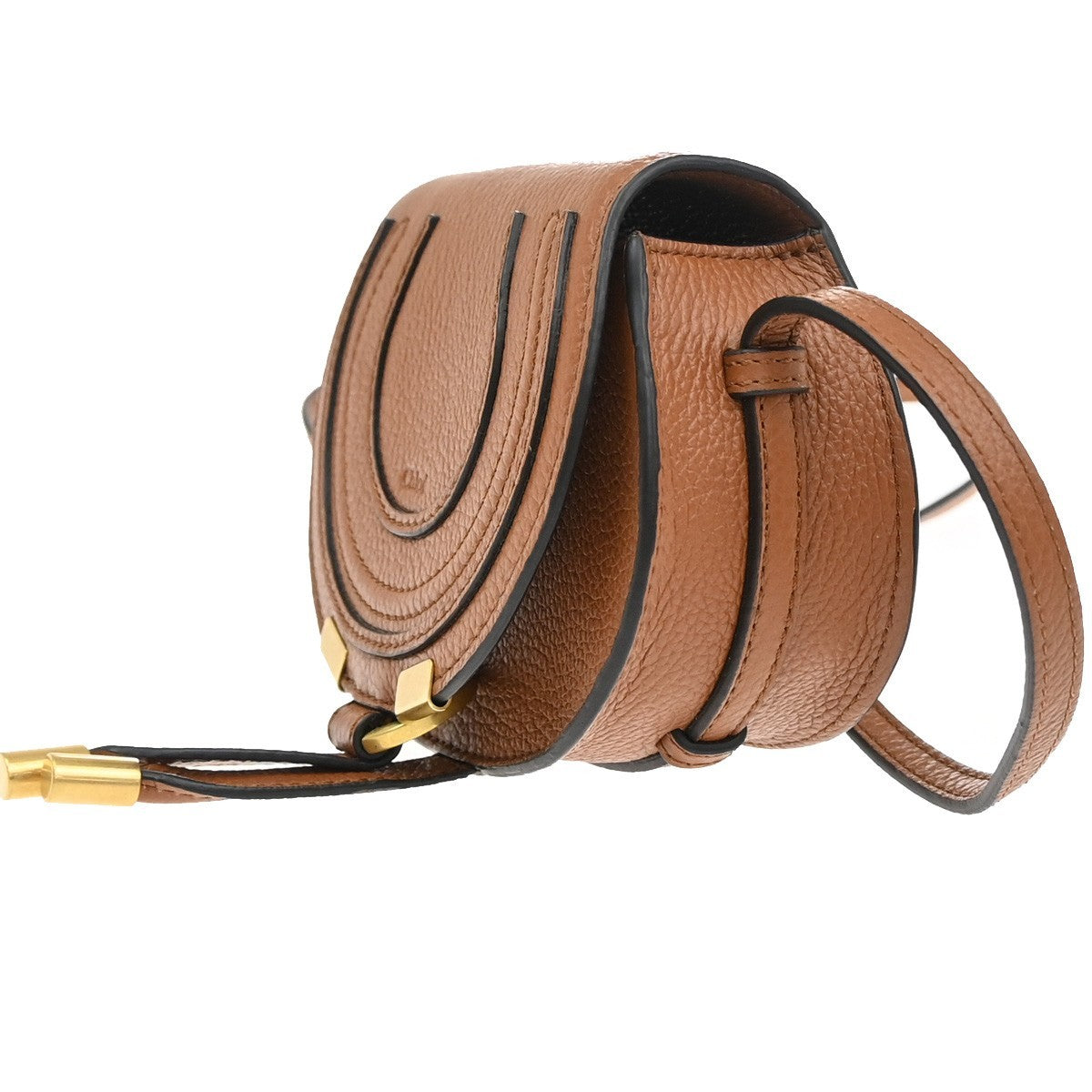 Chloe Marcie Crossbody Bag Leather, BROWN, LEATHER, Clutche & pouche