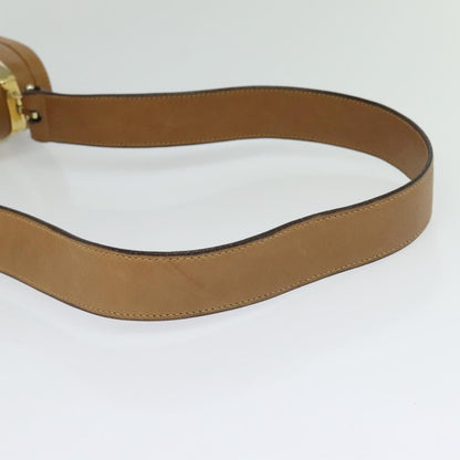 Gucci Vintage Flap Crossbody Bag Leather, BROWN, LEATHER, Shoulder bag