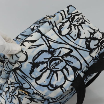 Fendi Baguette Backpack Printed Nylon, BLUE, NYLON, Backpack