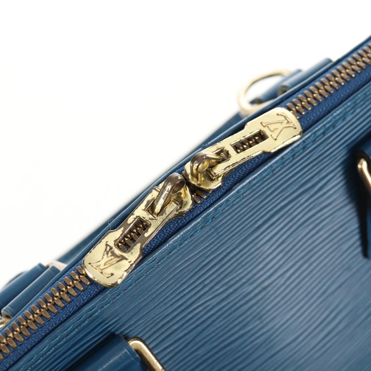 Louis Vuitton Alma Handbag Epi Leather, BLUE, LEATHER, Handbag