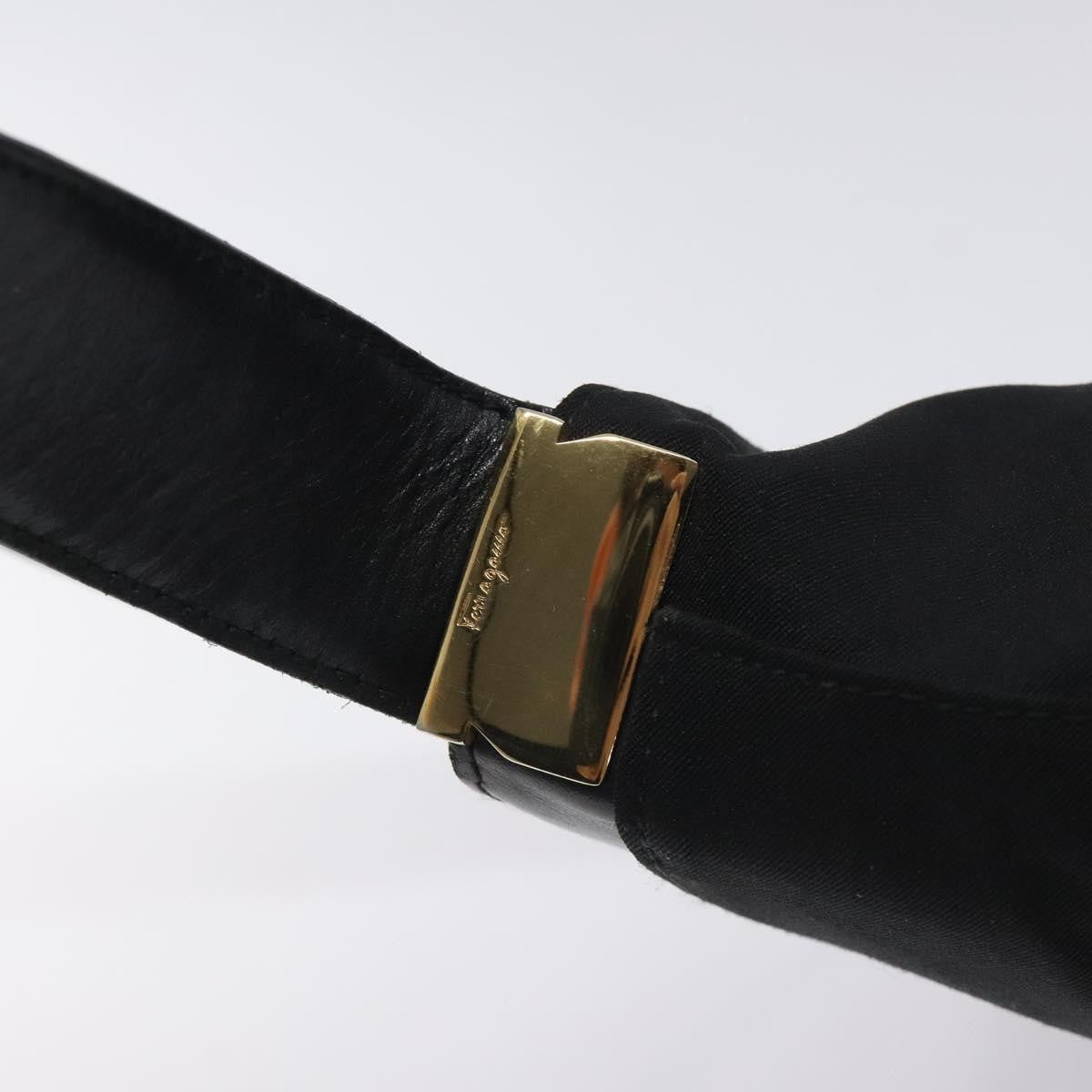 Salvatore Ferragamo Shoulder Bag Canvas, BLACK, CANVAS, Shoulder bag