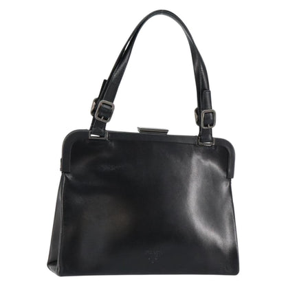 Prada Vintage Handbag Leather, BLACK, LEATHER, Handbag