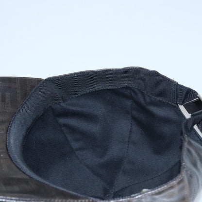 Fendi Logo Baseball Cap Zucca Canvas, BLACK, CANVAS, Head accessory