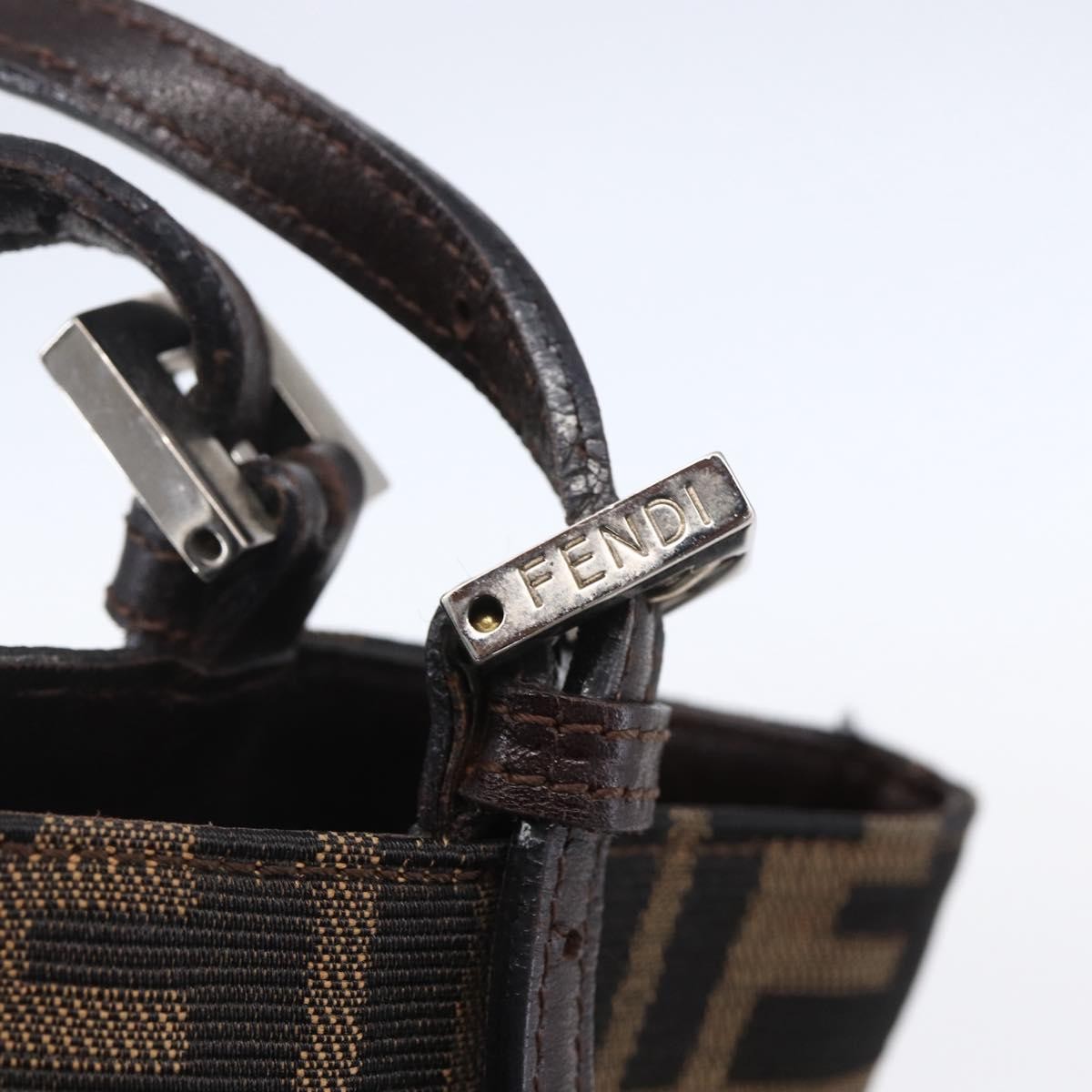 Fendi Vintage Shoulder Bag Zucca Canvas, BROWN, CANVAS, Shoulder bag