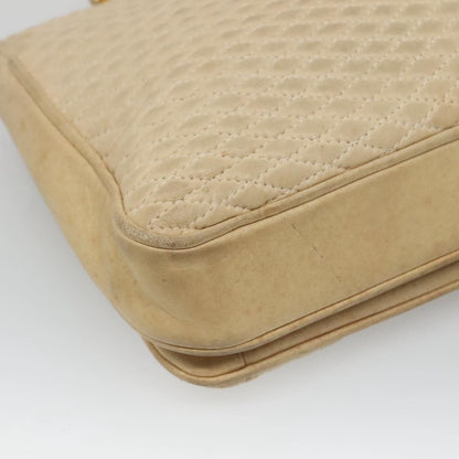 Bally Vintage Chain Shoulder Bag Quilted Leather, BEIGE, LEATHER, Shoulder bag