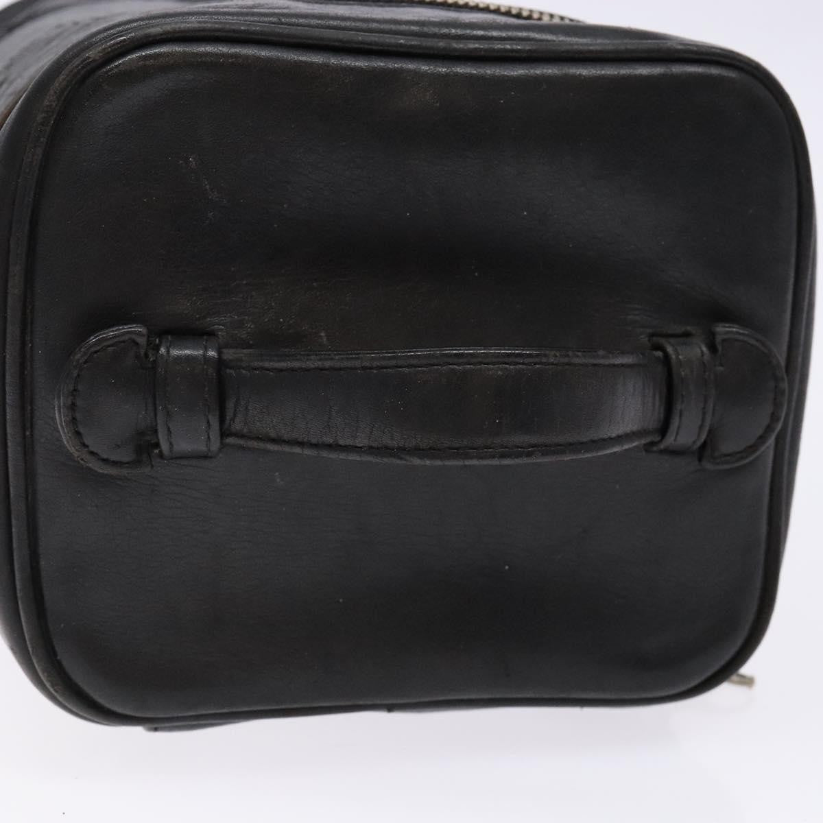 Chanel Vanity pouch Leather, BLACK, LEATHER, Toiletry Case