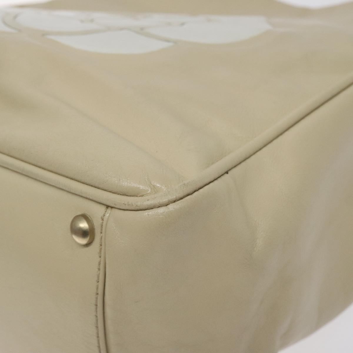 Chanel Camellia Tote Leather, BEIGE, LEATHER, Tote bag
