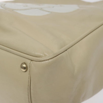 Chanel Camellia Tote Leather, BEIGE, LEATHER, Tote bag