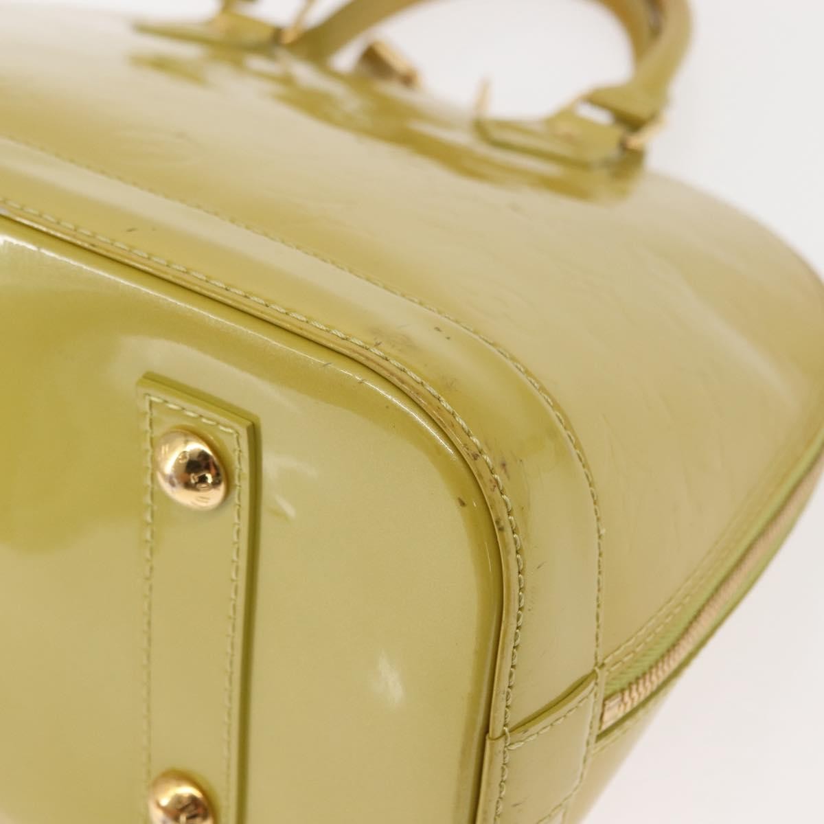 Louis Vuitton Alma Handbag Patent Leather, GREEN, PATENT_LEATHER, Handbag