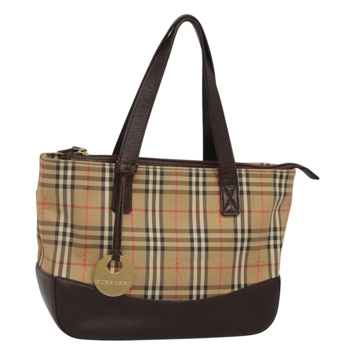 Burberry Nova Check Tote canvas check pattern, BEIGE, CANVAS, Tote bag