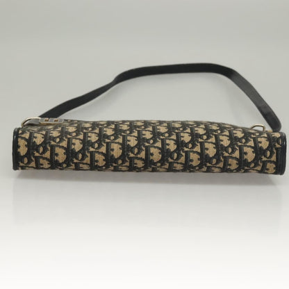 Christian Dior Vintage Trotter Shoulder Bag Canvas, NAVY, CANVAS, Shoulder bag