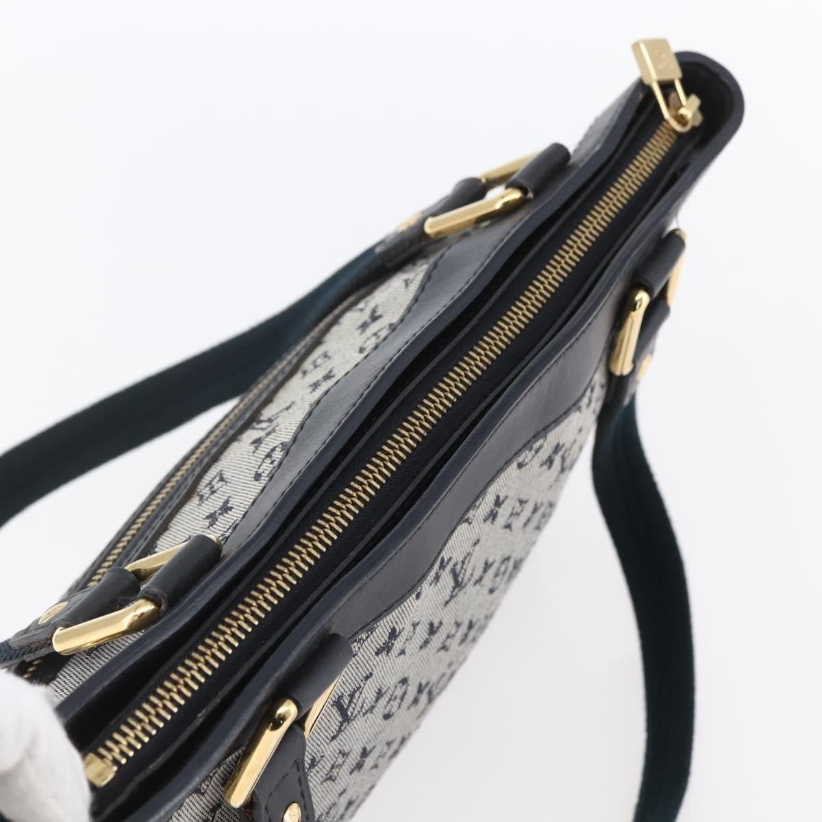 Louis Vuitton Lucille Handbag Mini Lin, BLUE, CANVAS, Handbag