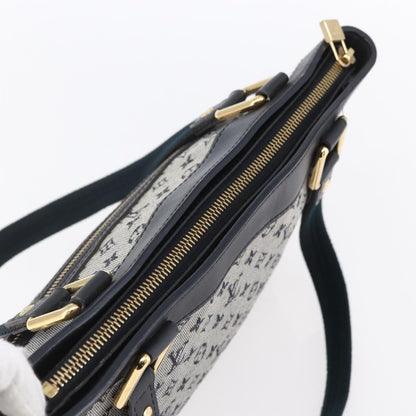 Louis Vuitton Lucille Handbag Mini Lin, BLUE, CANVAS, Handbag